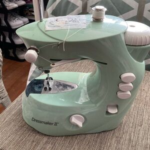 Dressmaker II Compact Sewing Machine in Mint Green